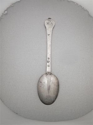 Appraisal: A Charles II spoon scratched 'W' over 'RA' maker Adam