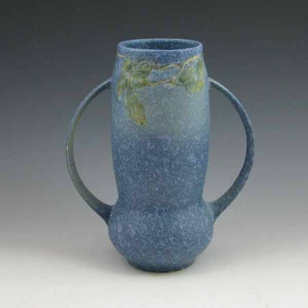 Appraisal: Roseville blue Windsor - '' vase with broad handles good