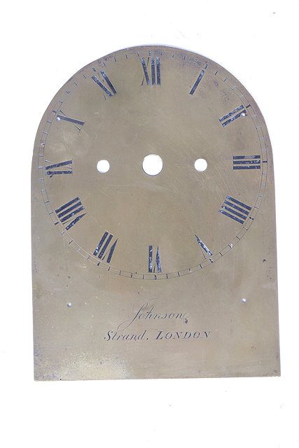 Appraisal: AN TH CENTURY BRASS CLOCK DIAL of shaped outline signed