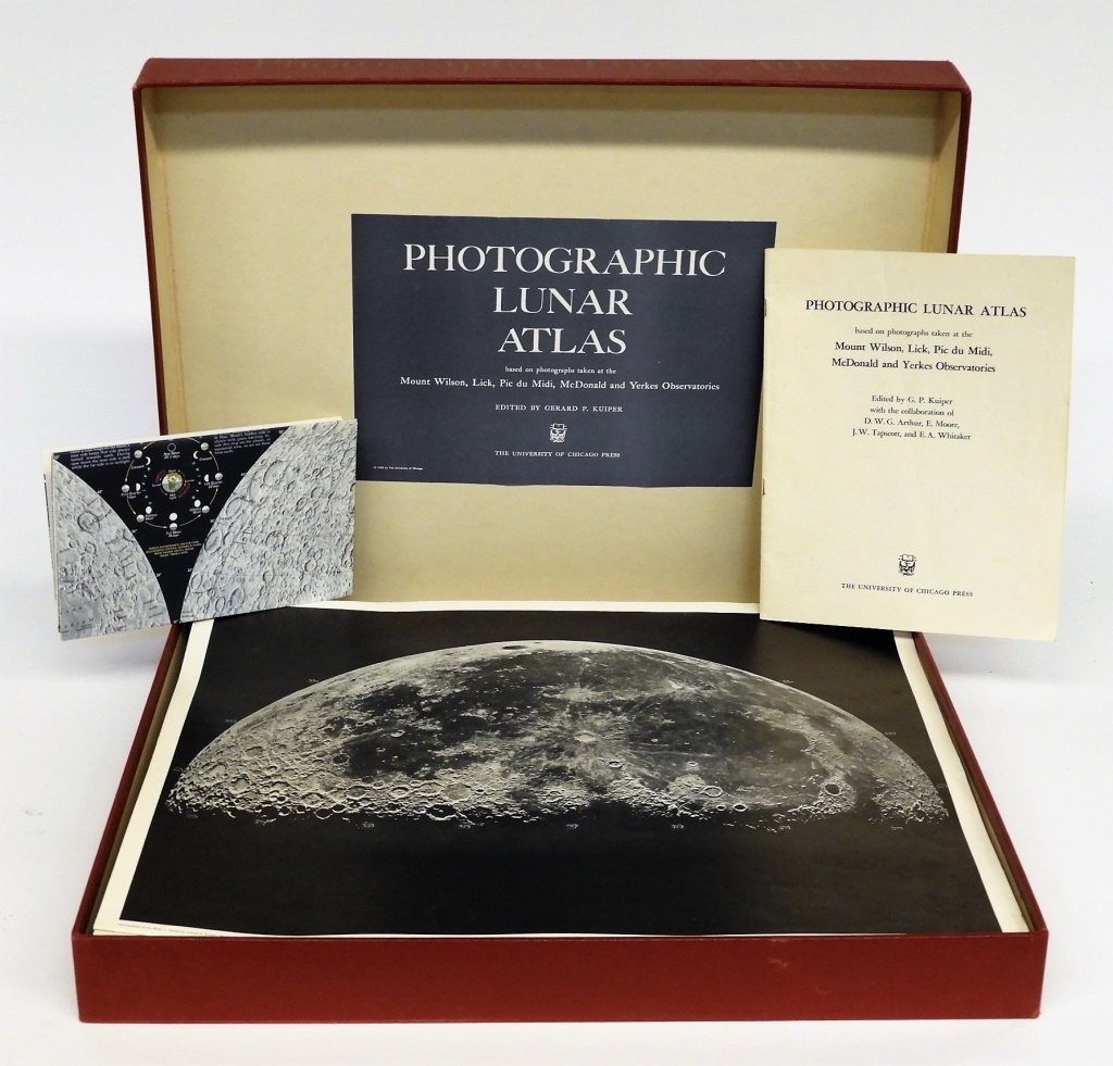 Appraisal: C CHICAGO LUNAR ATLAS PHOTOGRAPH PORTFOLIO Illinois Circa University Chicago