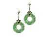 Appraisal: A PAIR OF DIAMOND CARVED JADEITE AND WHITE GOLD EARRINGS