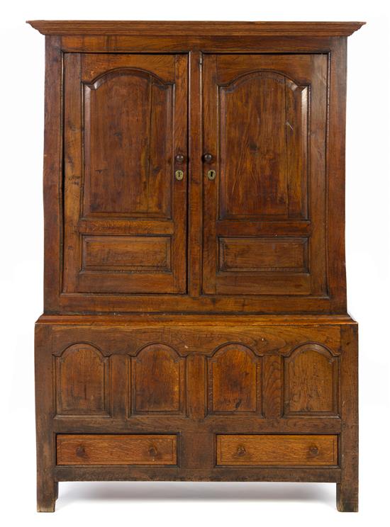 Appraisal: Sale Lot An English Oak Cabinet on Stand th century