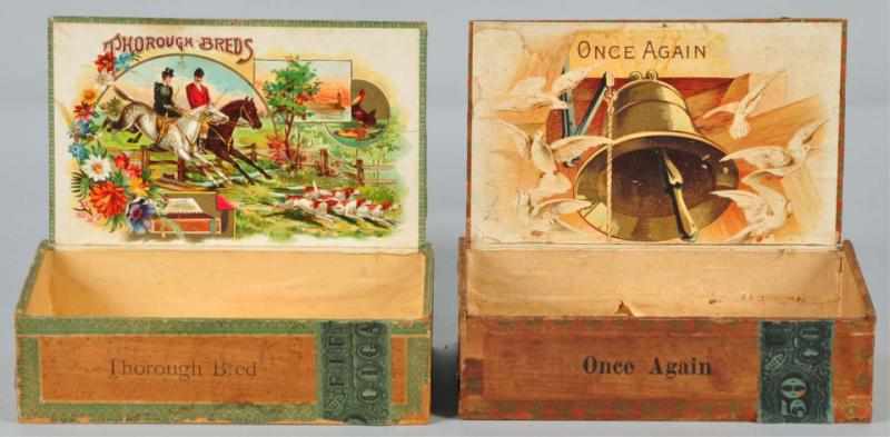 Appraisal: Lot of Cigar Boxes Description Both are rare Includes Once