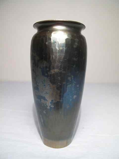 Appraisal: Roycroft hammered copped bud vase Roycroft stamp on bottom Hammered