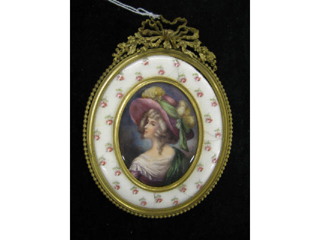 Appraisal: French Miniature Portrait of Mademoiselle De Joinville an th century