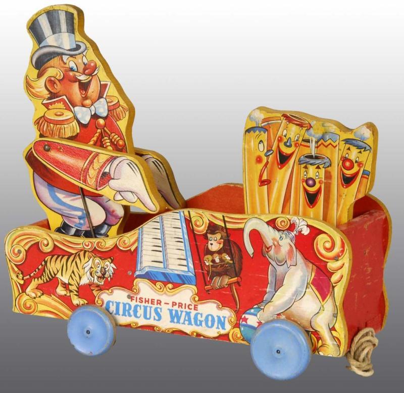 Appraisal: Fisher Price No Circus Wagon Toy Description American Circa Paper