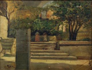 Appraisal: Santiago Rusinol i Prats Spanish View of an urban park