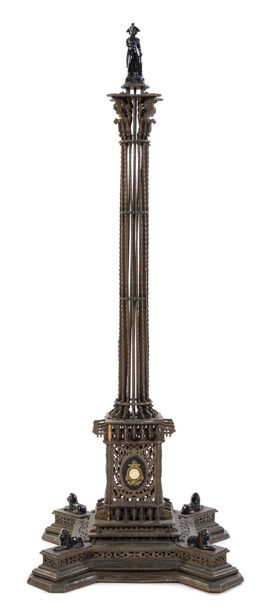 Appraisal: Sale Lot A Victorian Model of Nelson's Column raised on