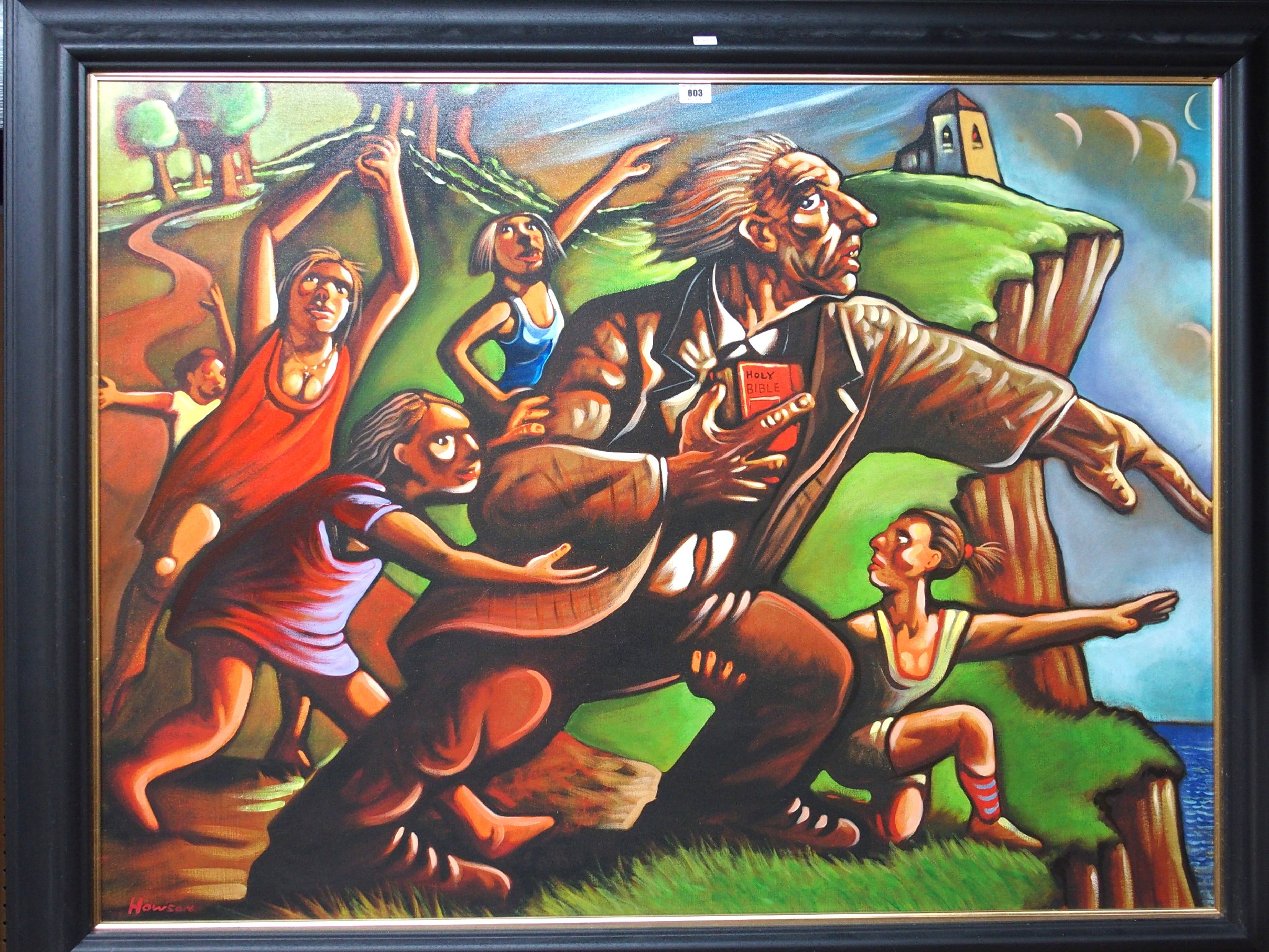 Appraisal: AFTER PETER HOWSON Giclee print on canvas