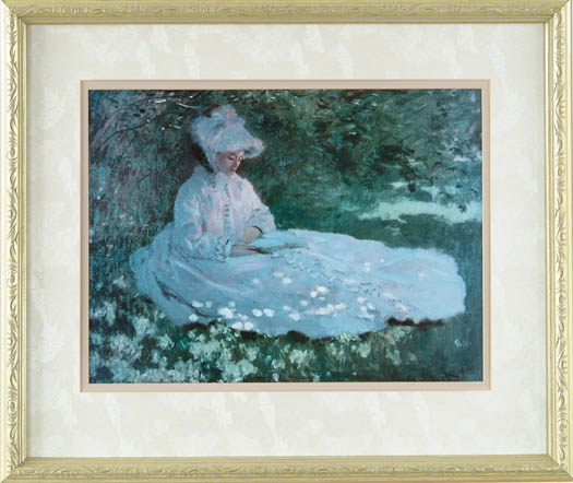 Appraisal: TWO FRAMED ART PRINTS Claude Monet French - Well framed