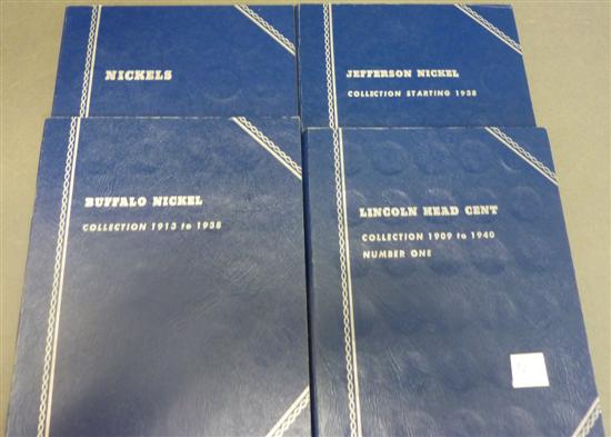 Appraisal: Lot of coin folders - Lincoln cents Buffalo nickels and