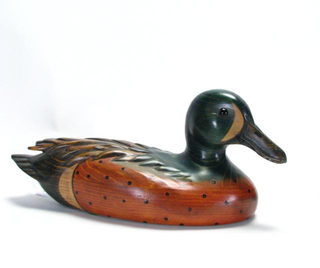 Appraisal: Tom Taber Duck Decoy Signature Blue wing Teal from -