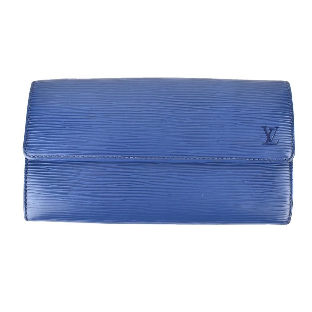 Appraisal: Louis Vuitton Myrtille Blue Epi Sarah Wallet Louis Vuitton Myrtille