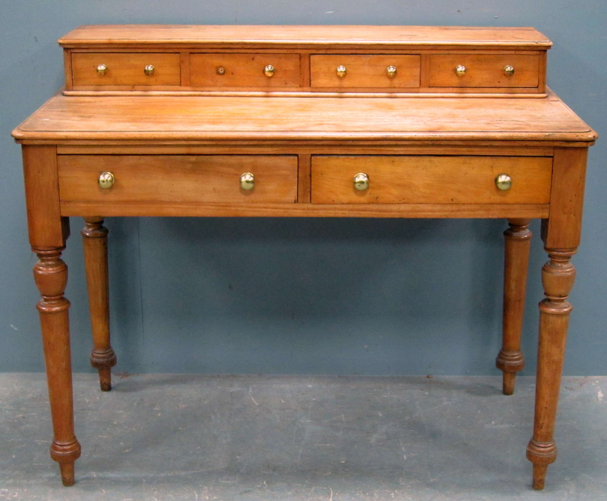 Appraisal: Walnut two drawer side table top with four raised drawers