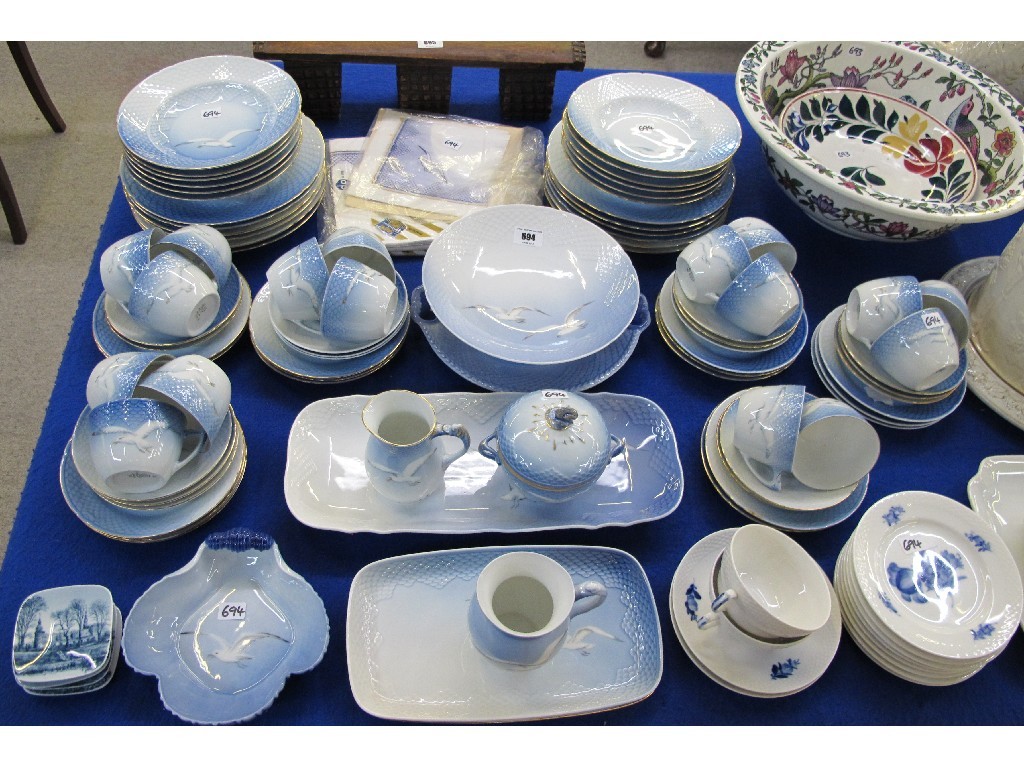 Appraisal: Bing Grondhal seagull pattern tea and dinner set two Royal