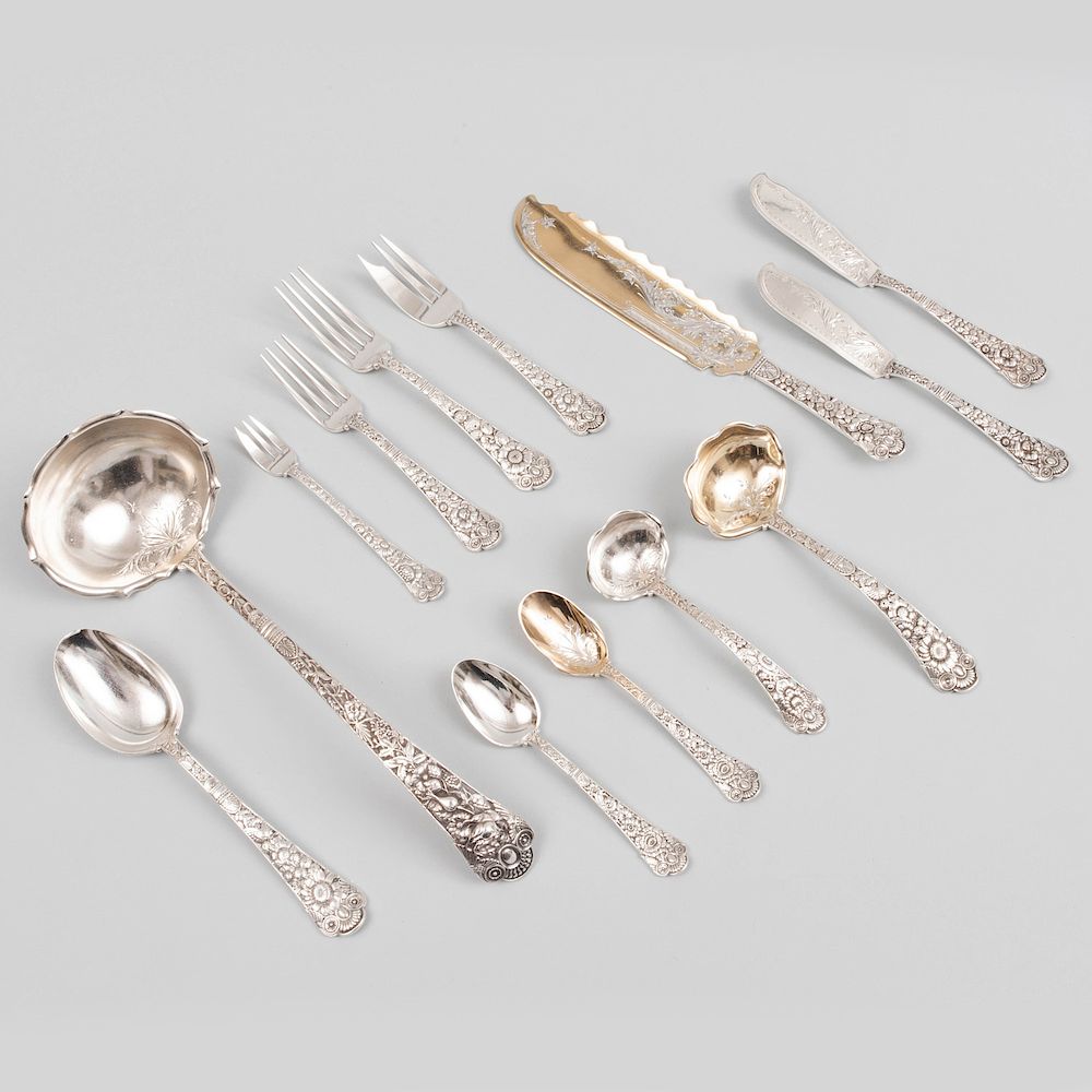 Appraisal: Gorham Silver Part Flatware Service in the 'Cluny' Pattern Each