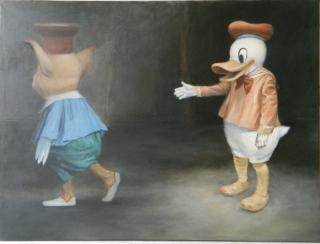 Appraisal: William Snyder oil William Snyder American - - Porky Pig