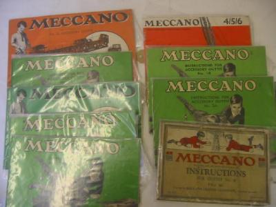 Appraisal: Thirteen various Meccano instruction booklets and various other catalogues and