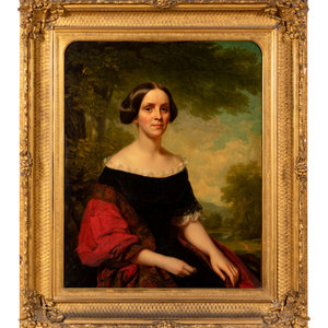 Appraisal: English School th Century Portrait of a Lady oil on