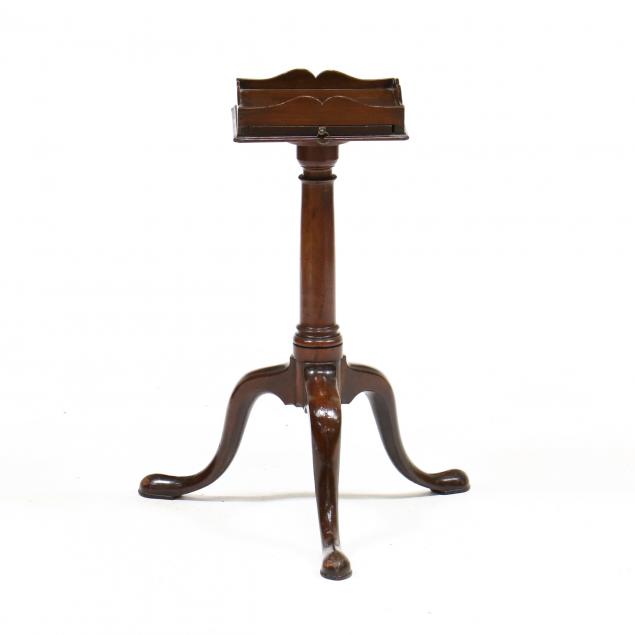 Appraisal: GEORGIAN MAHOGANY QUEEN ANNE STYLE DRINK STAND th century small