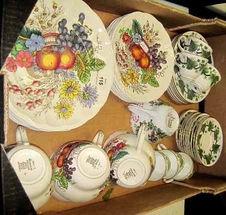 Appraisal: Collection of Copeland Spode Reynolds Plates and Cups Wedgwood Napoleon