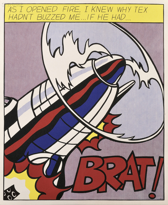 Appraisal: Roy Lichtenstein American - As I Opened Fire A Triptych