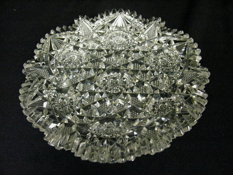 Appraisal: ABP CUT GLASS PLATE American Brilliant Period cut glass plate