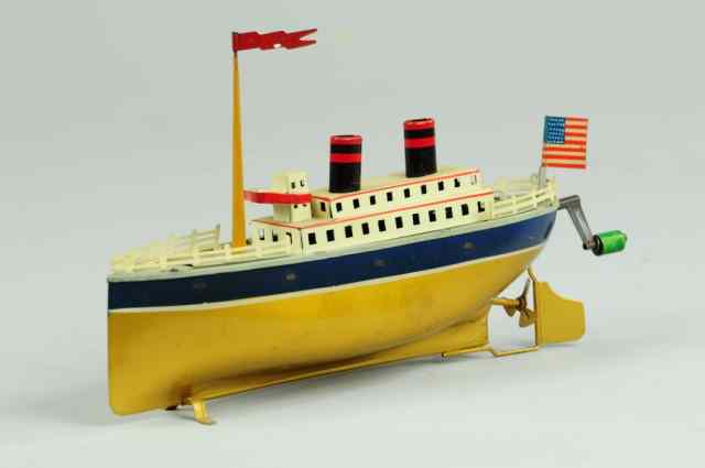 Appraisal: ARNOLD OCEAN LINER Germany c 's colorful gold and blue