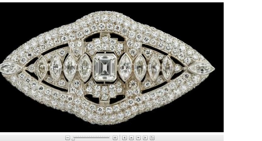 Appraisal: Platinum and diamond broochart deco style