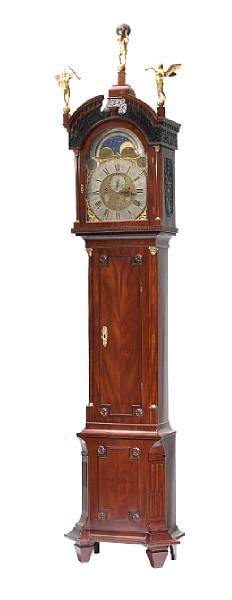 Appraisal: A Dutch Neoclassical parcel gilt mahogany musical tall case clock