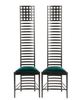 Appraisal: Pair Mackintosh for Cassina Hill House Chairs Charles Rennie Mackintosh