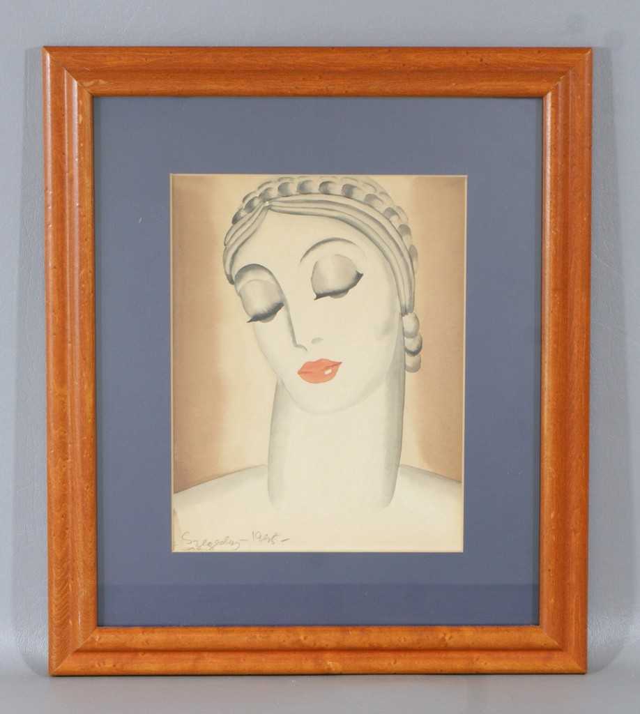 Appraisal: Alice Szegedy Hungarian th c w c Art Deco Lady