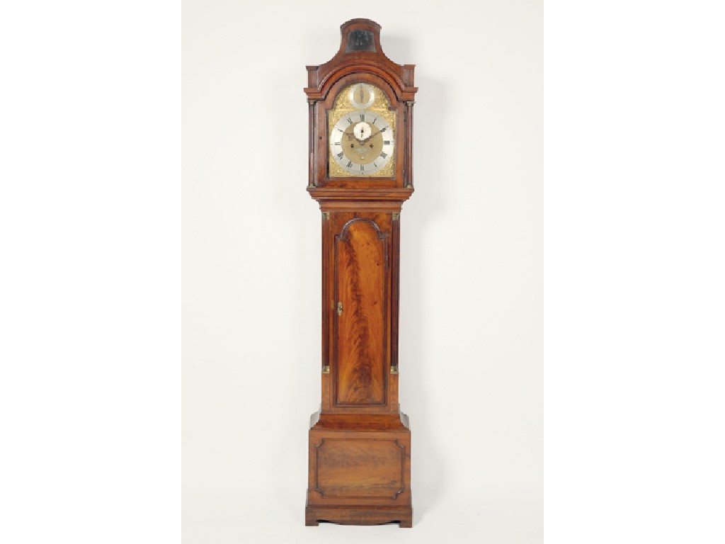 Appraisal: A GEORGE III MAHOGANY LONGCASE CLOCK by Eliezer James Chater