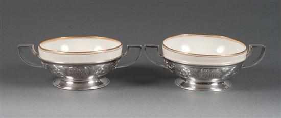 Appraisal: Twelve American engraved sterling silver soup bowl frames Schofield Baltimore