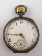 Appraisal: A silver cased fob watch marked case approx mm diameter