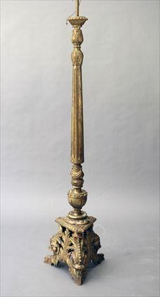 Appraisal: Giltwood Floor Lamp Lacking shade ft in x in x