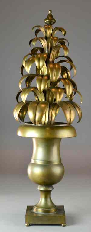 Appraisal: Made In Italy Brass Urn ToleUrn shape on base with