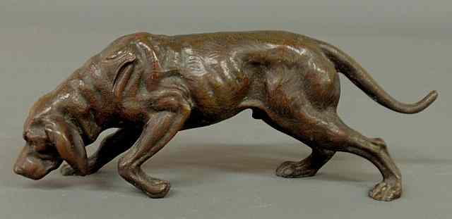 Appraisal: Pandiani Antonio Italian - bronze of a hound signed A