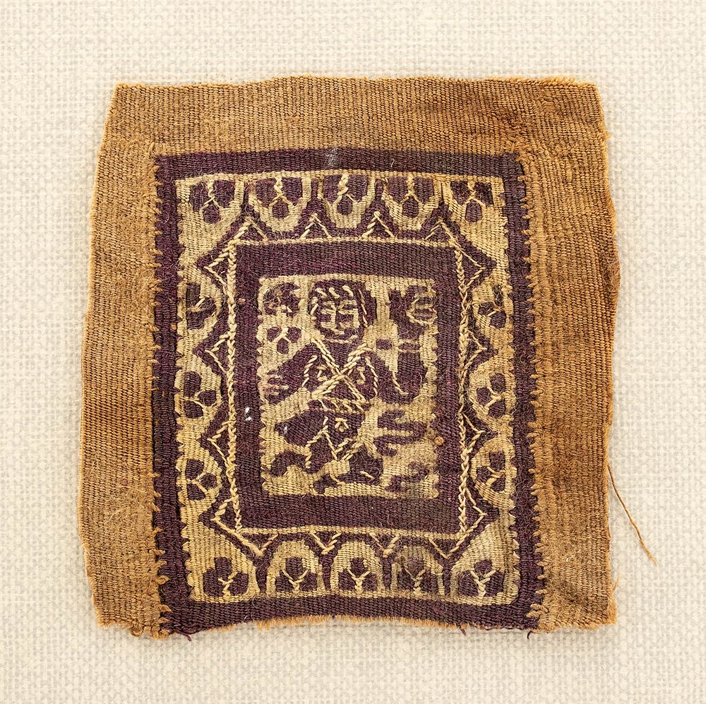 Appraisal: th C Egyptian Coptic Textile Fragment Figural Originally Listed At