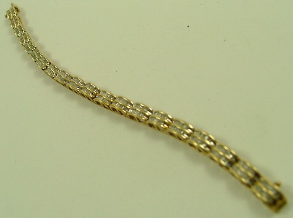 Appraisal: DIAMOND BRACELET K yellow gold estimated total weight of tapered