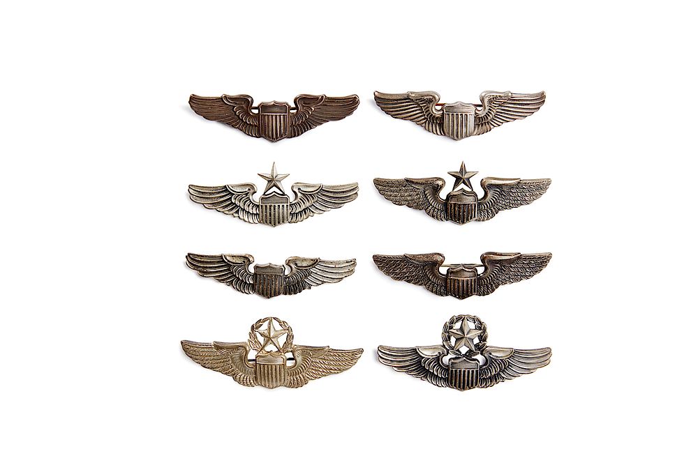 Appraisal: A Group of Eight U S Pilot's Wings A group