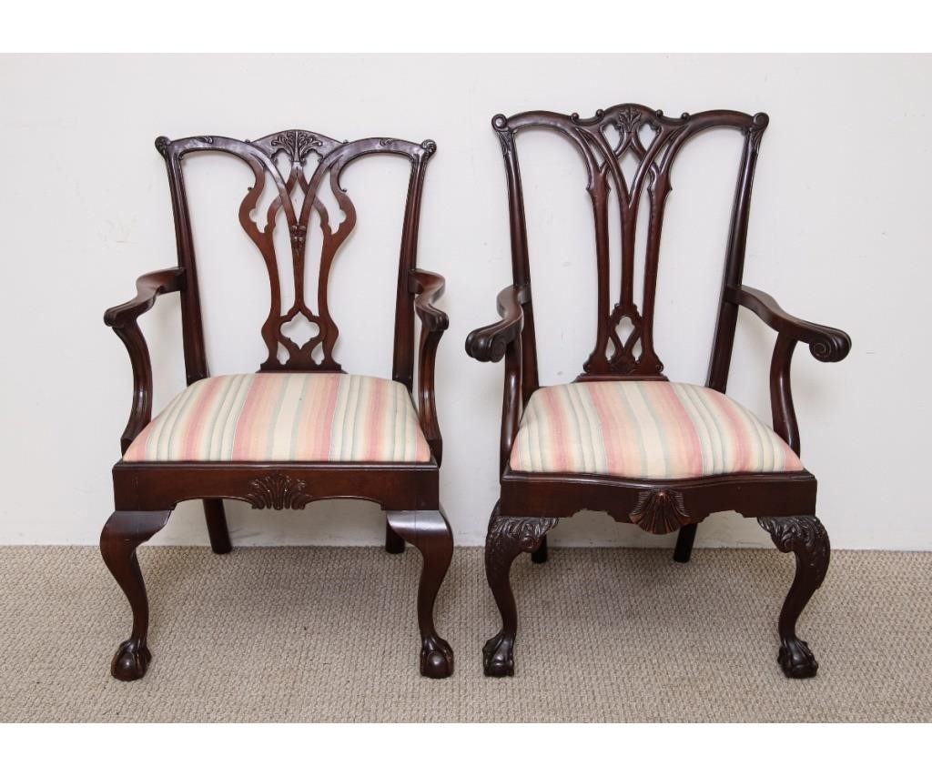 Appraisal: Saybolt Cleland Chippendale style mahogany chair together with a Centennial