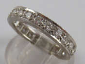 Appraisal: A fine white metal tests carat gold diamond eternity ring