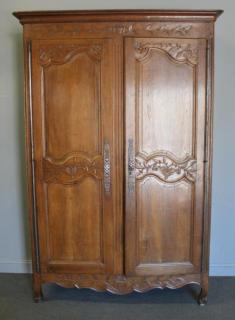 Appraisal: th Century French Provincial Armoire Nice original patina From an