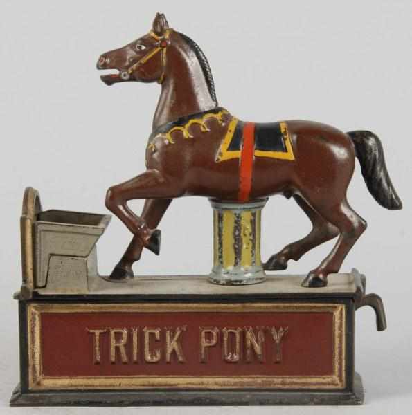 Appraisal: Cast Iron Trick Pony Mechanical Bank Description Manufactured by Shepard