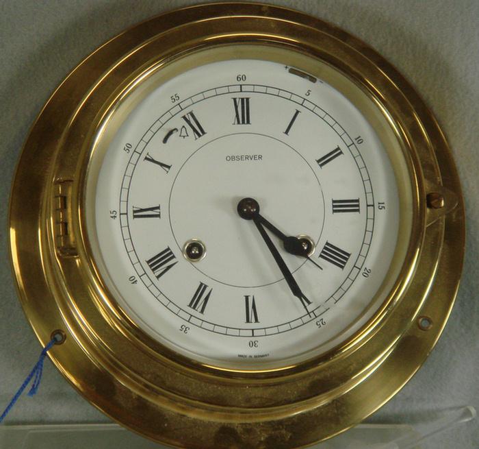 Appraisal: Observer day ships clock Germany dial Estimate -