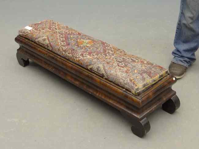 Appraisal: th c Empire mahogany footstool '' W