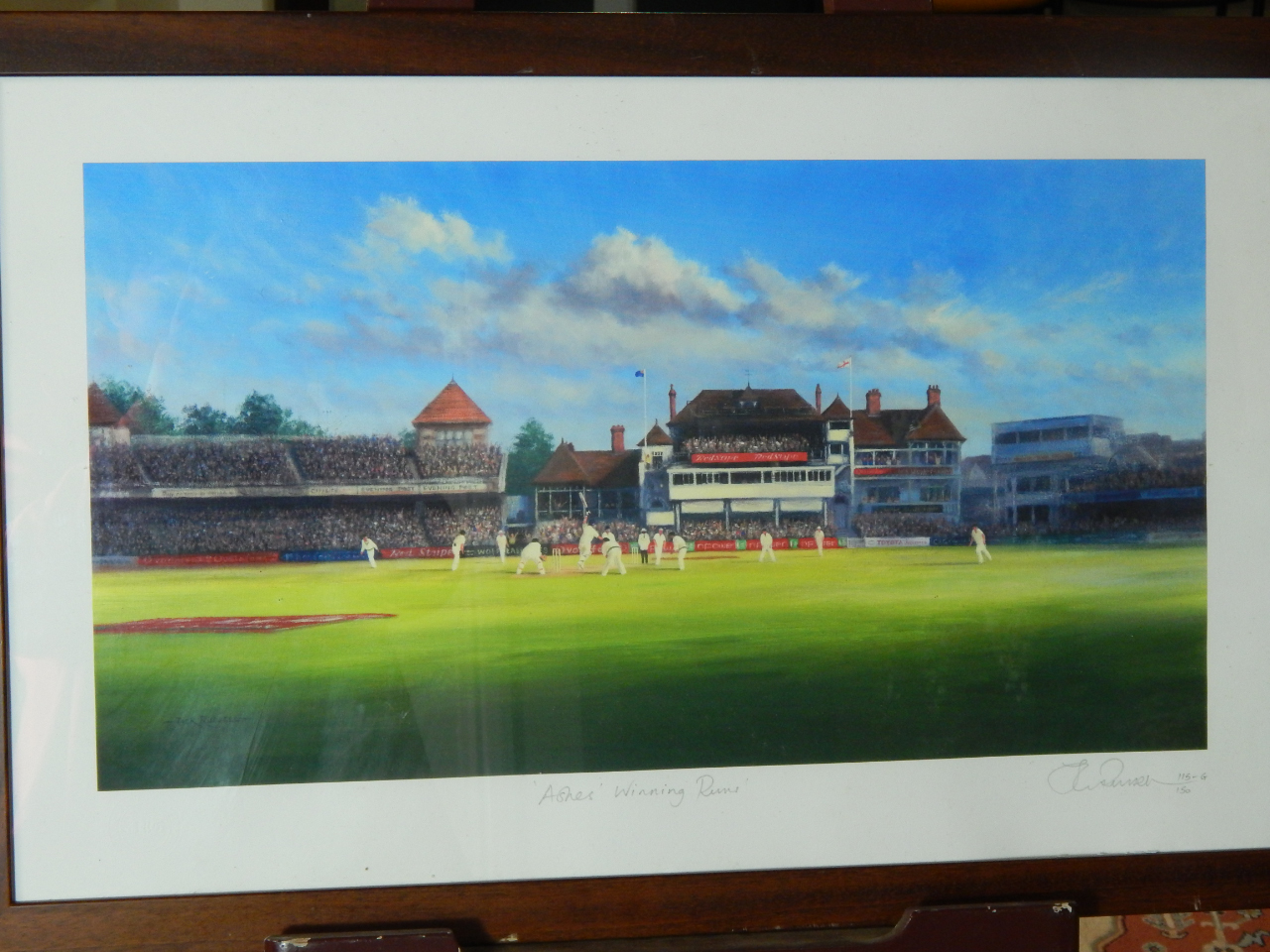 Appraisal: Jack Russell Ashes Winning Runs print limited edition signed cm