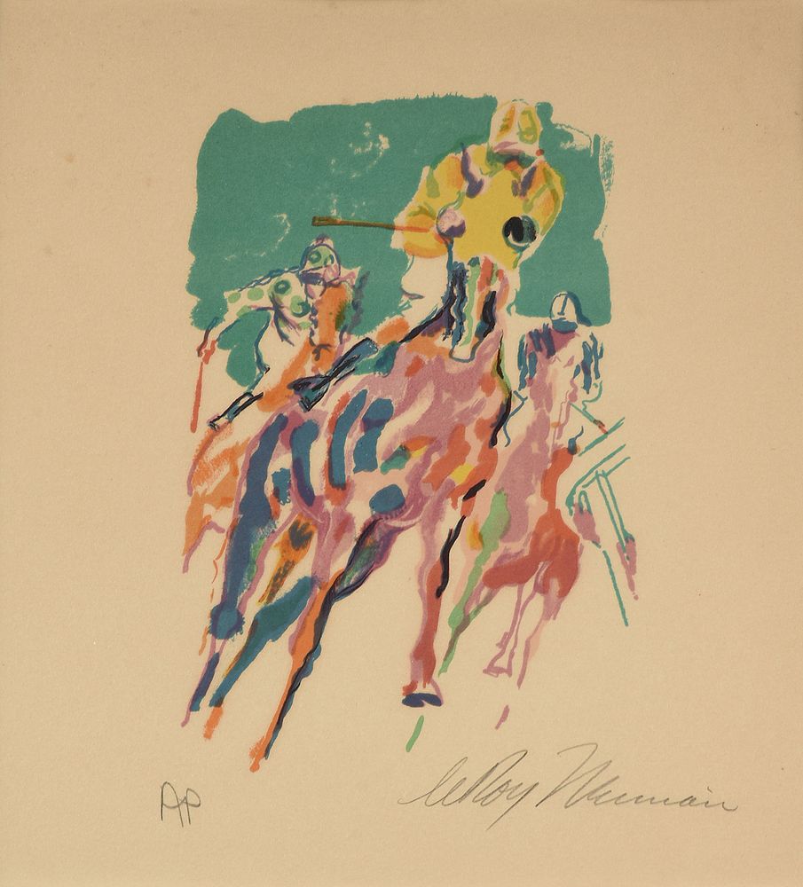 Appraisal: LEROY NEIMAN American - A PRINT Home Stretch LEROY NEIMAN