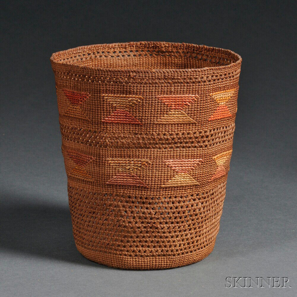 Appraisal: Tlingit Twined Basket c early th century with open weave